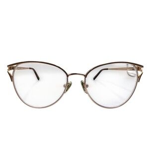 Chelsea Morgan Cat Eye Eyeglasses 20244 Gold Frame Designer Glasses Eyewear Chic